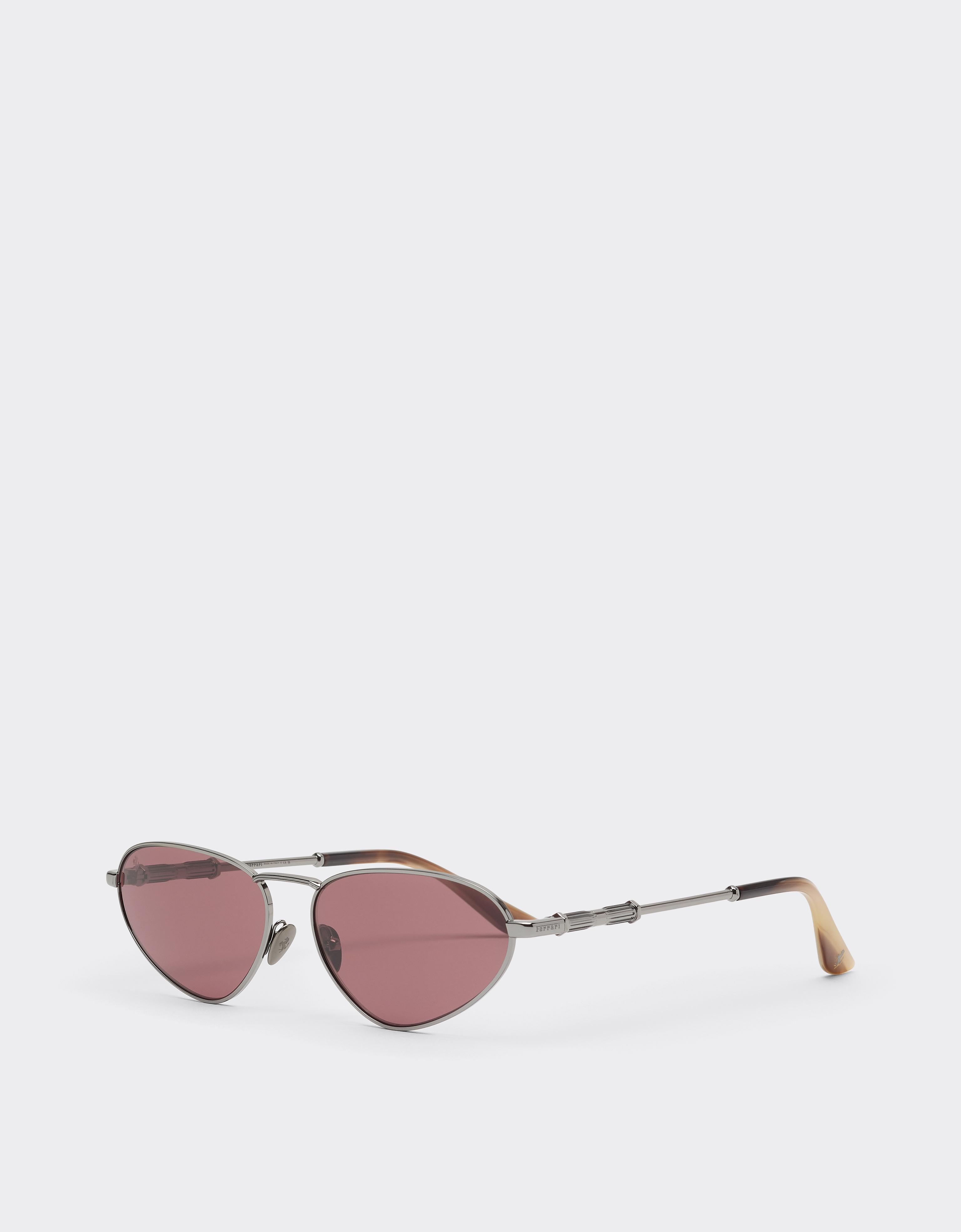 Sunglasses in polished gunmetal metal with exclusive Contrast Pro™ lenses
