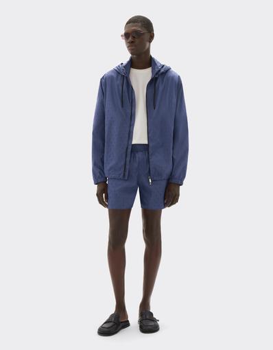 Nylon windbreaker with Prancing Horse motif