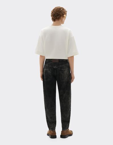 Reconditioned by Ferrari denim trousers for the 2026 Silverstone Grand Prix