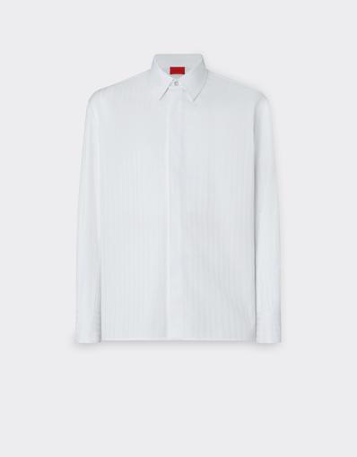 Camisa de satén de algodón jacquard
