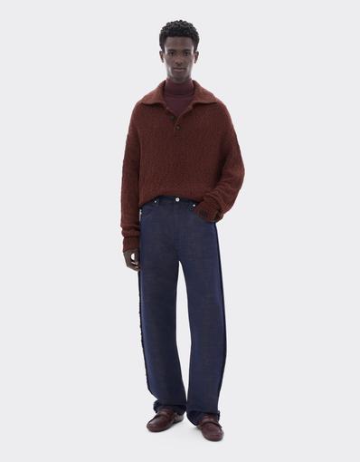 5-Pocket Trousers in Cotton and Linen Denim