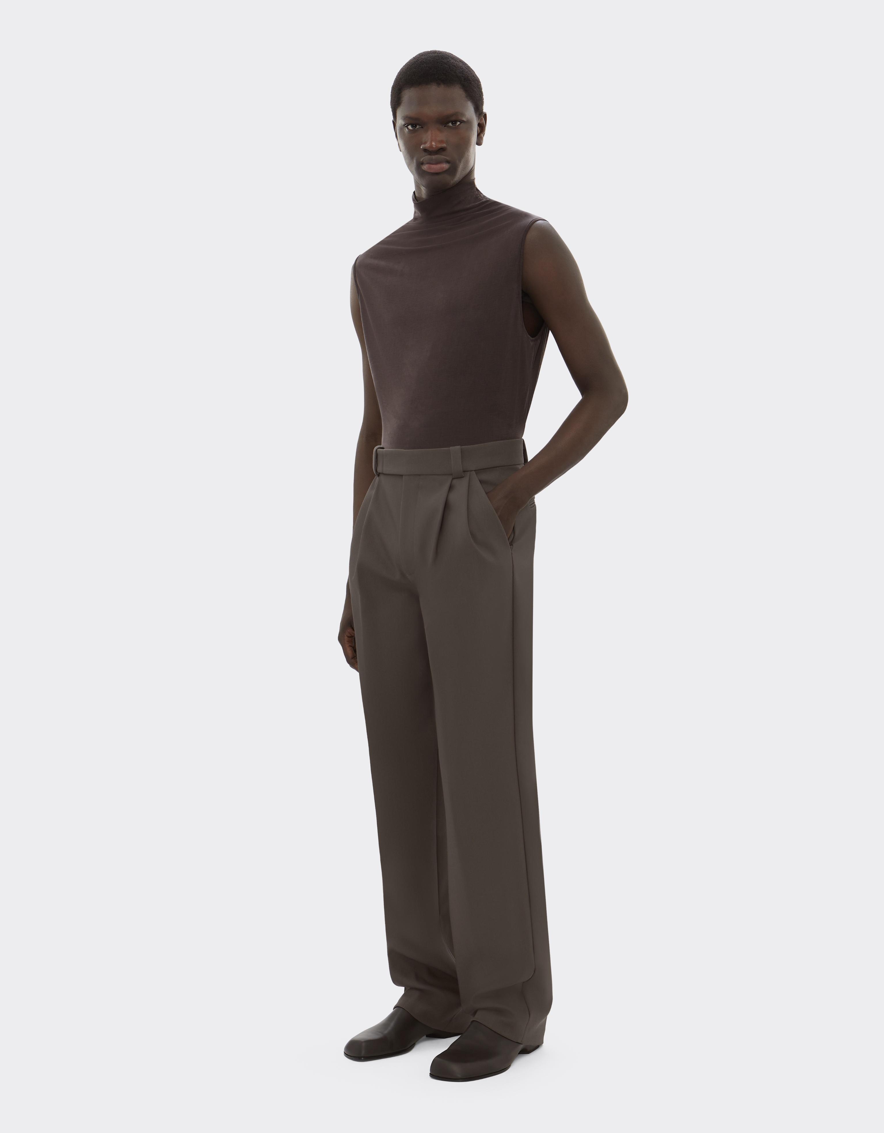 Crepe Trousers with Pleats