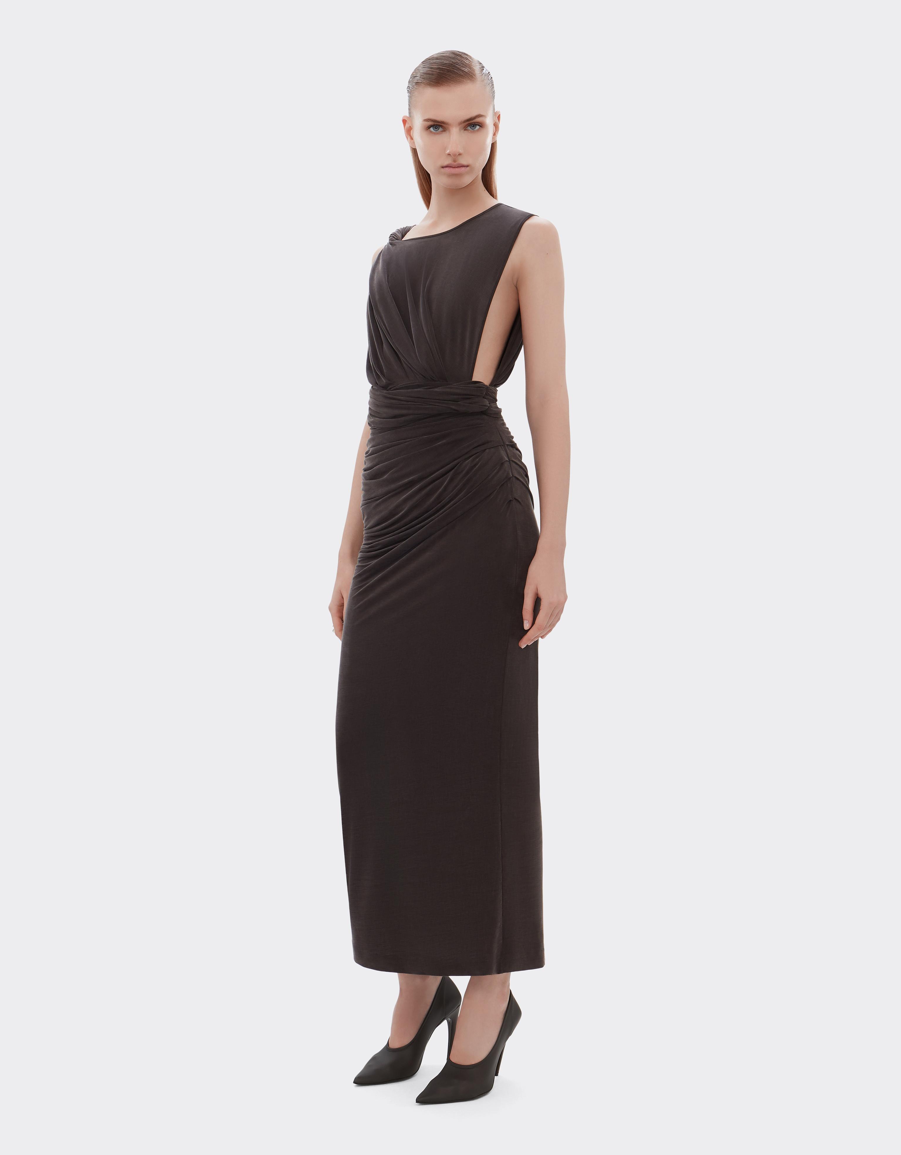 Vestido drapeado sin mangas