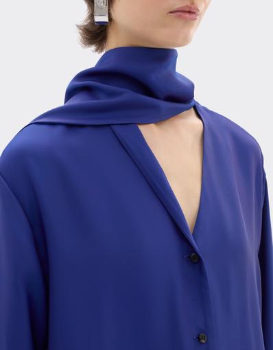 Viscose Satin Shirt Dress