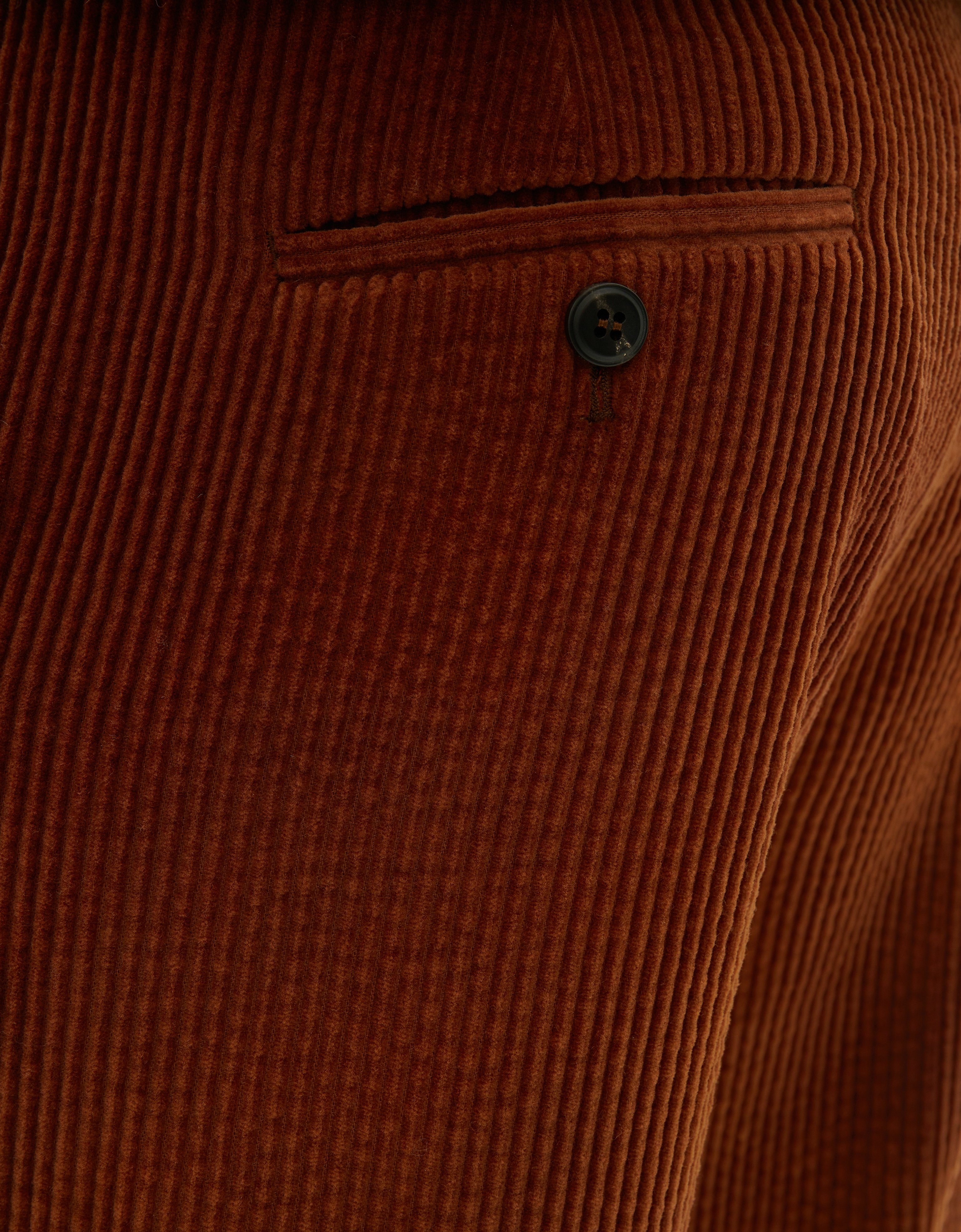 Ribbed Velvet Trousers with Tie-Dye Effect