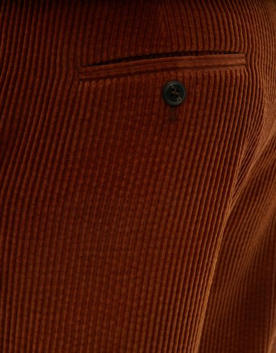 Ribbed Velvet Trousers with Tie-Dye Effect