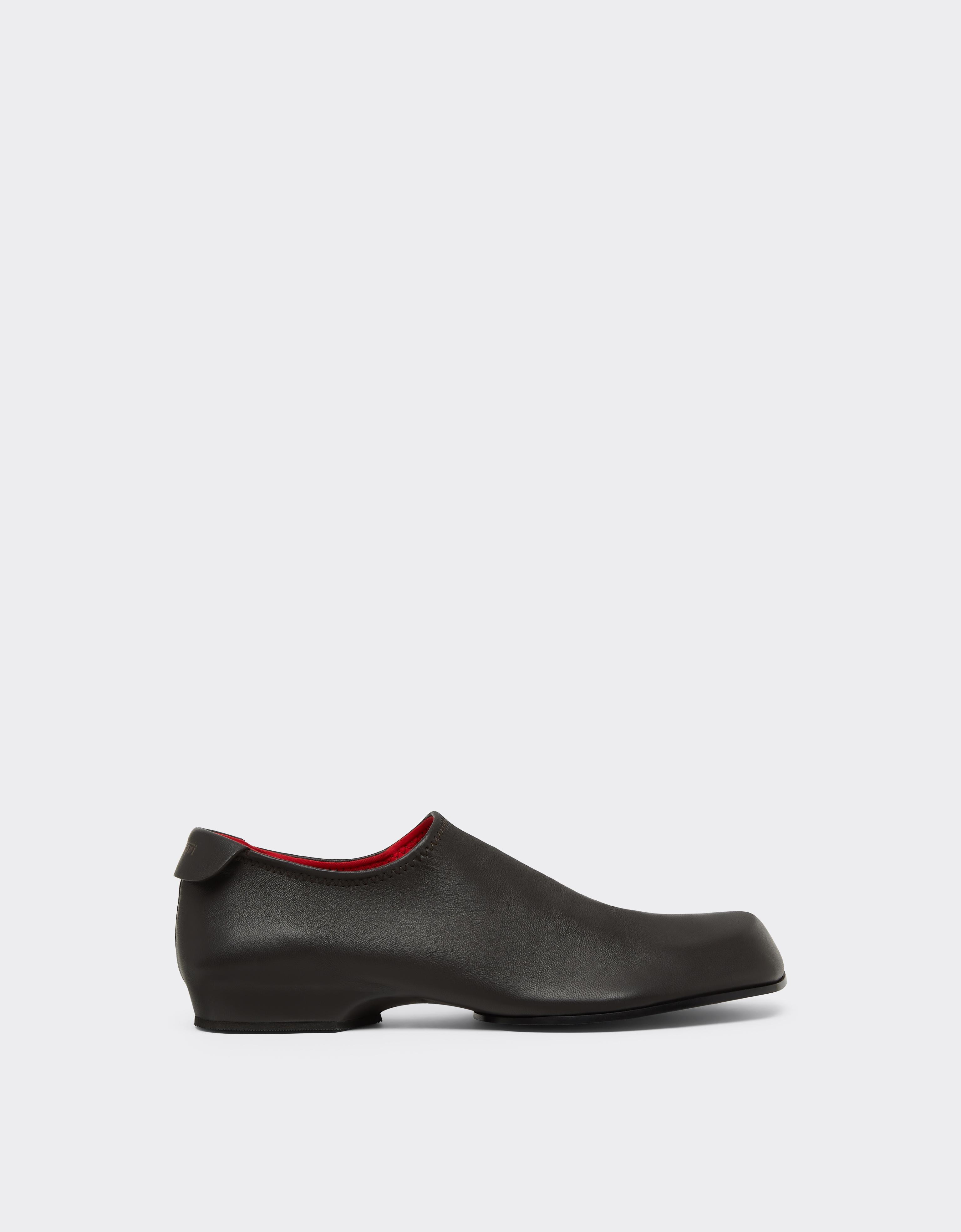 Leather Mules with Square Heel