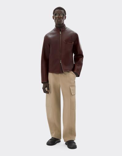 High-Neck Leather Jacket