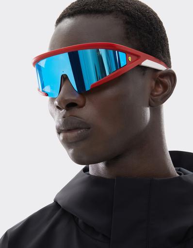 Scuderia Ferrari red goggles with mirrored lenses