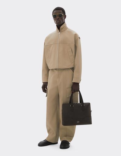 Waxed Leather Briefcase