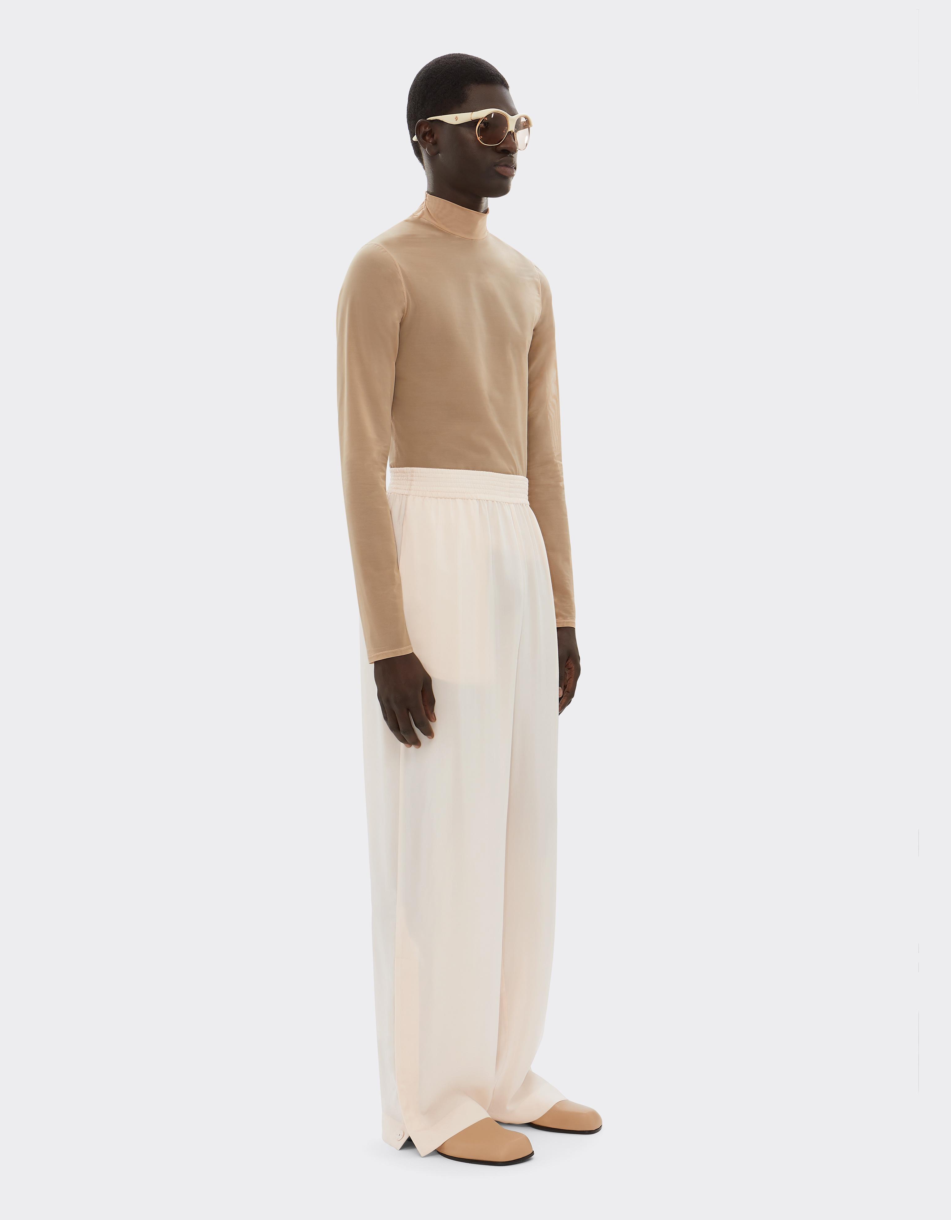 Wide-Leg Trousers in Cupro Twill