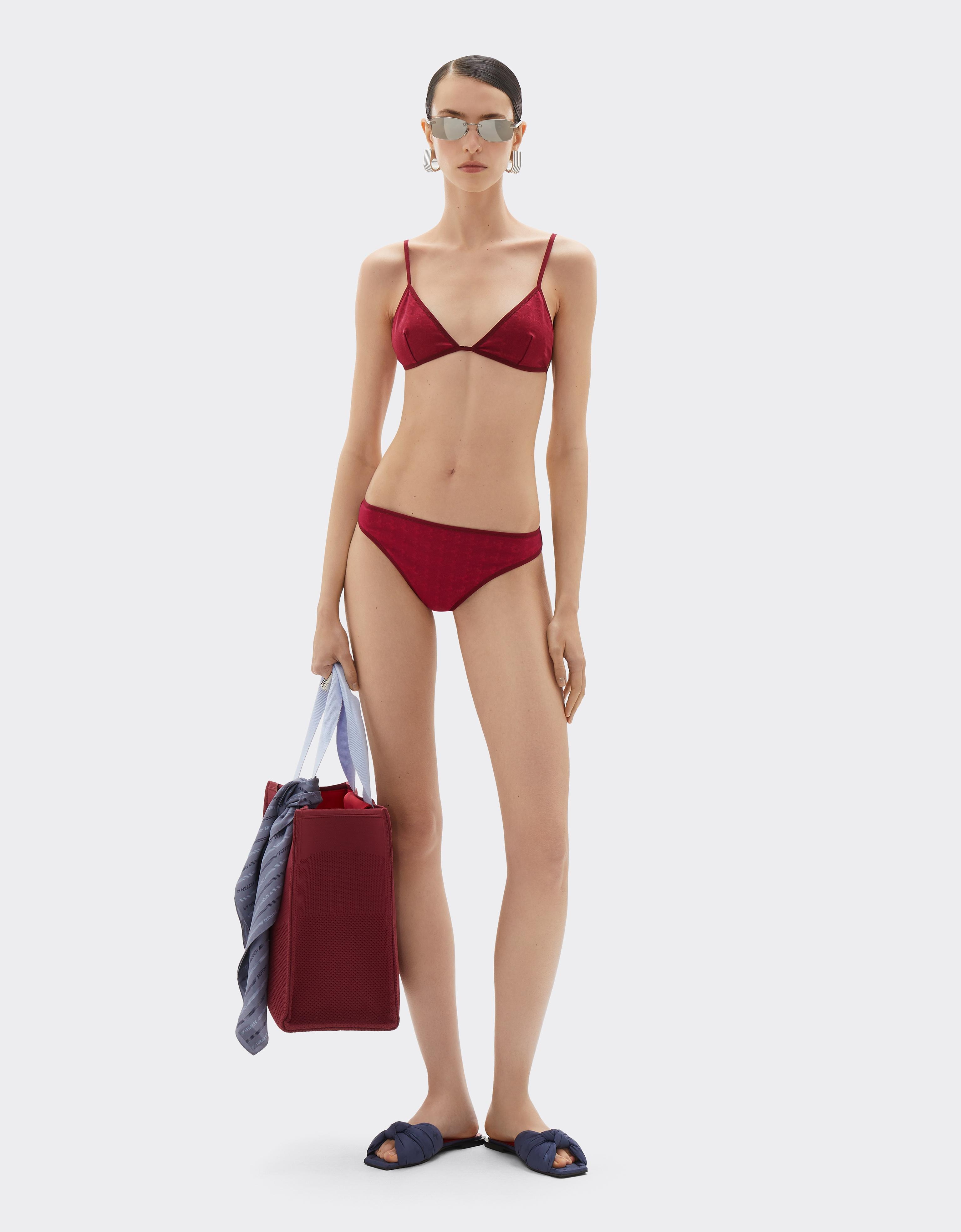 Triangle bikini top with Prancing Horse motif