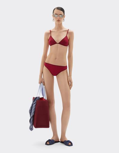 Triangle bikini top with Prancing Horse motif