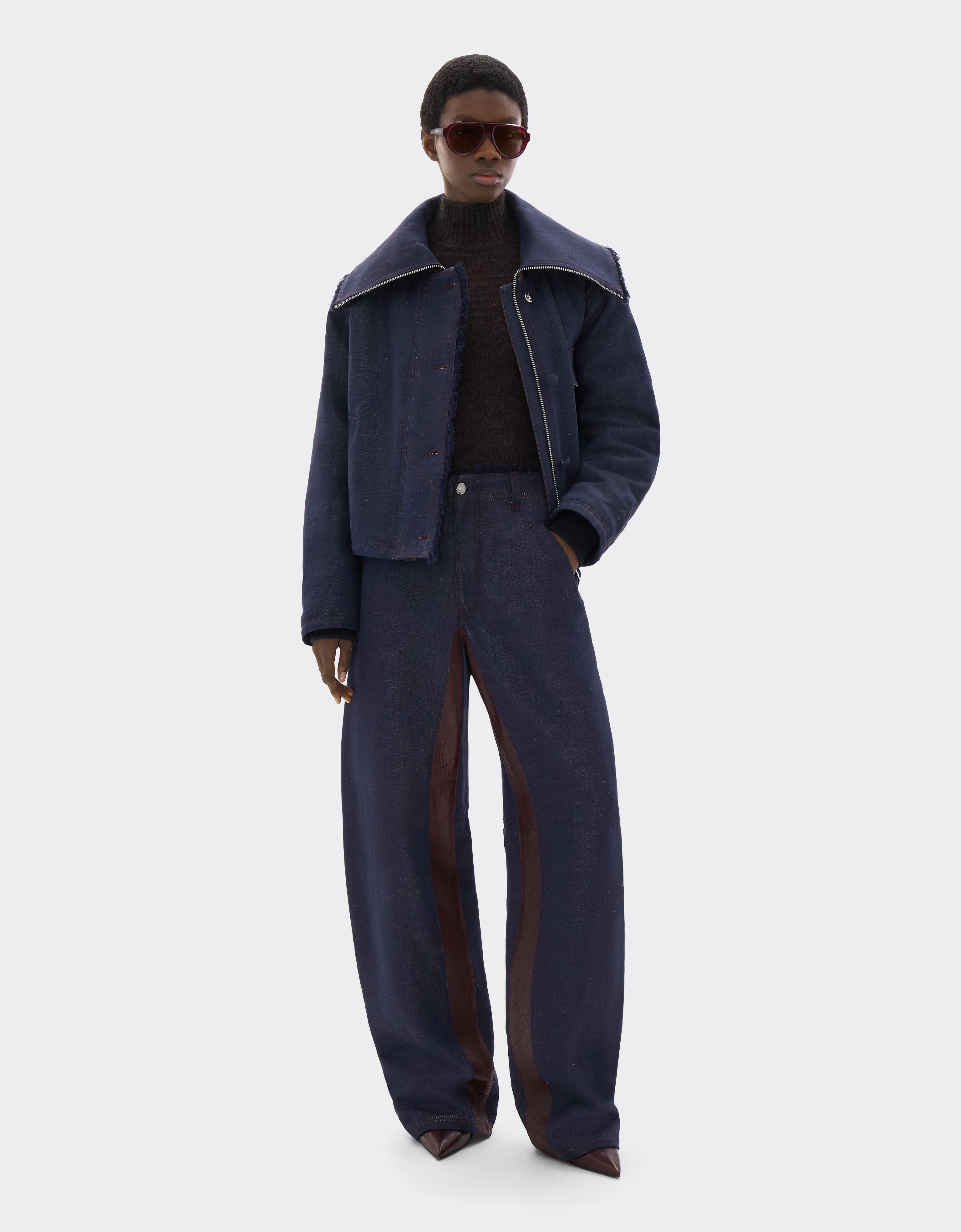 Cotton and Linen Denim Trousers