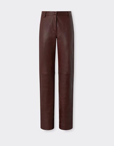 Straight-leg Leather Trousers