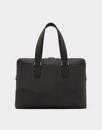 Waxed Leather Briefcase