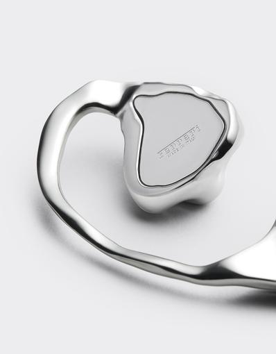 Asymmetrical Chrome-Plated Metal Earcuff