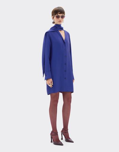 Viscose Satin Shirt Dress
