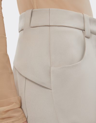 Duchesse Satin Trousers with Buckle