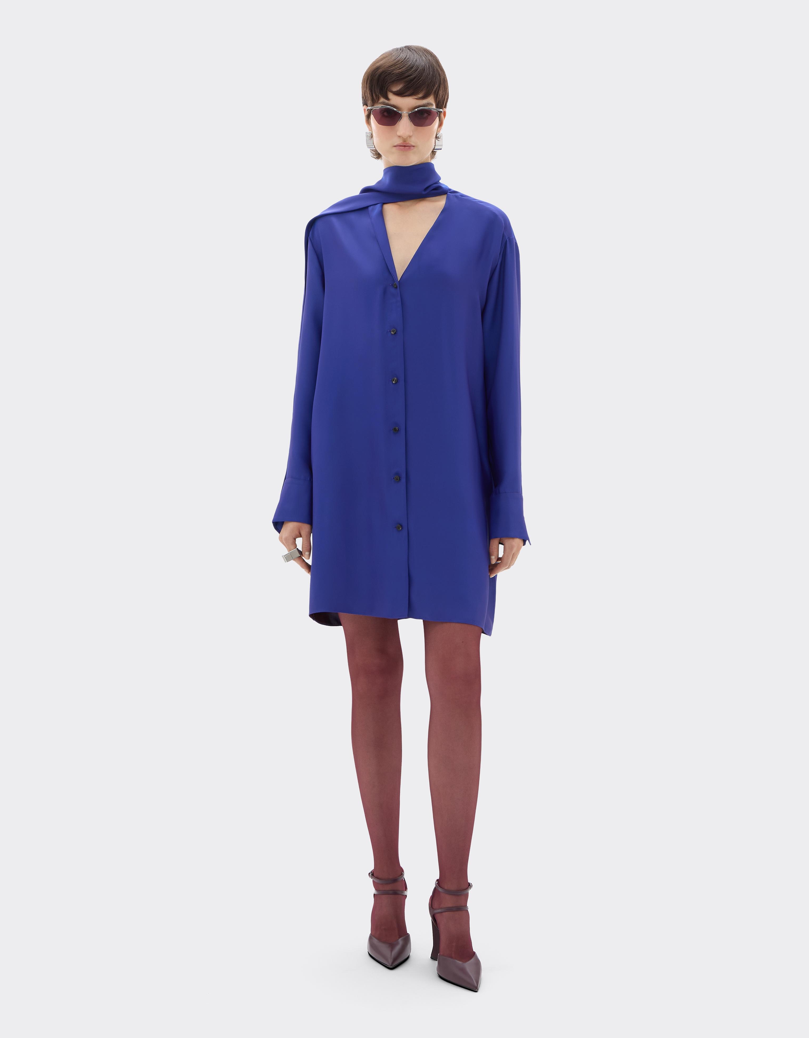 Viscose Satin Shirt Dress