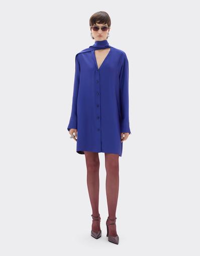 Viscose Satin Shirt Dress