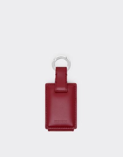 Leather Keyring with Prancing Horse Stud