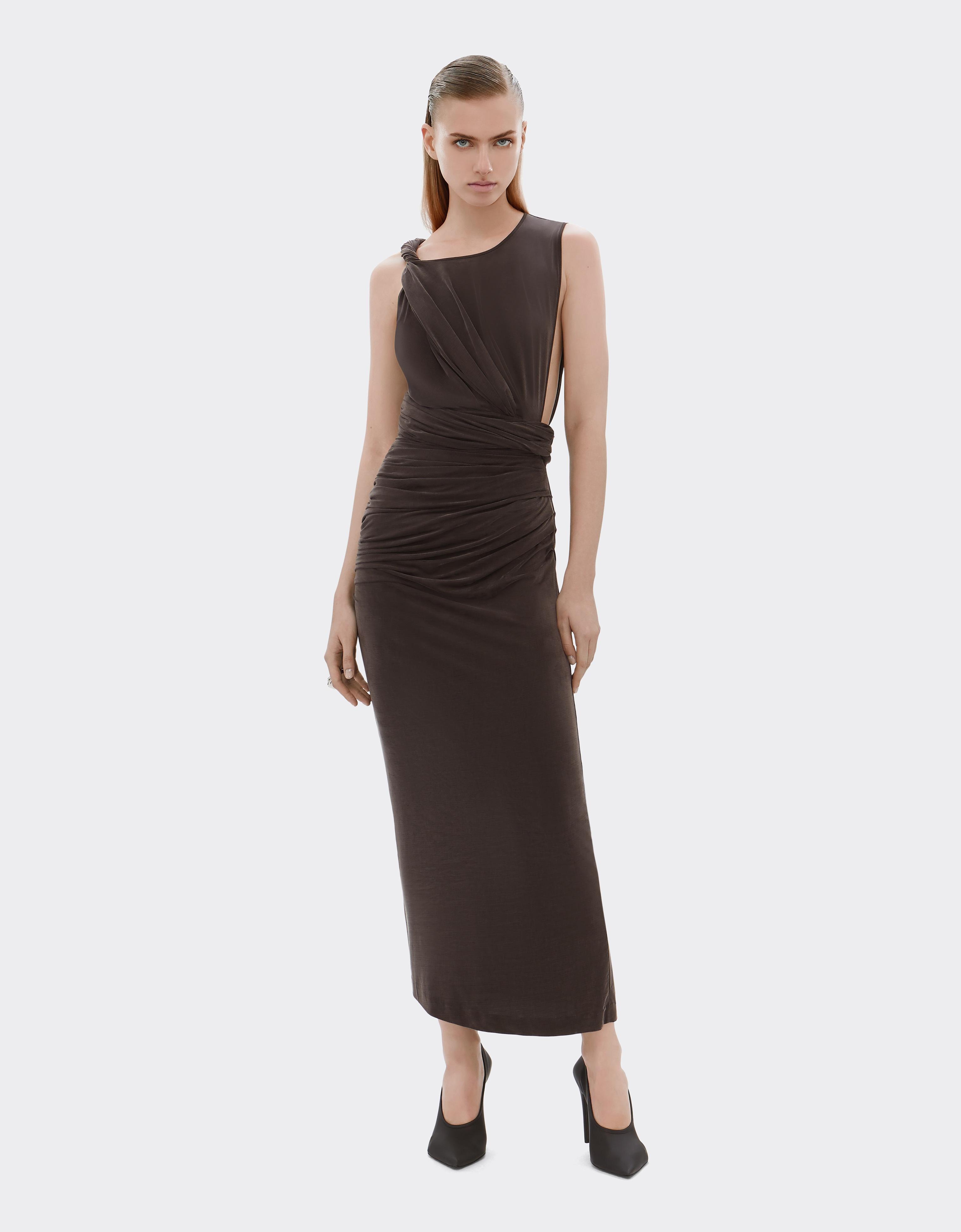 Vestido drapeado sin mangas