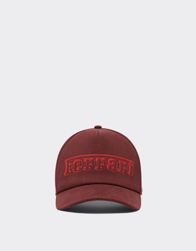 Cotton Drill Baseball Cap with Ferrari Embroidery