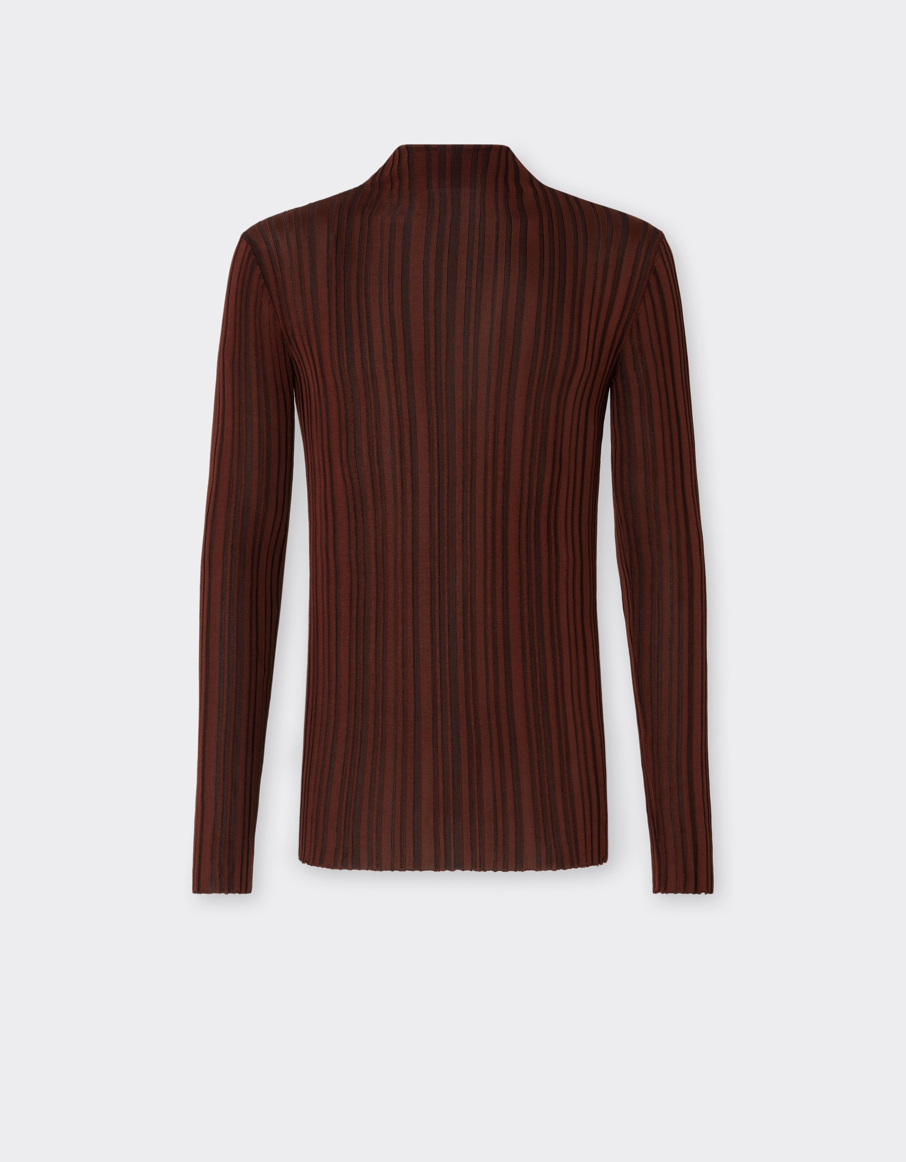 Maglia a Coste in Misto Seta