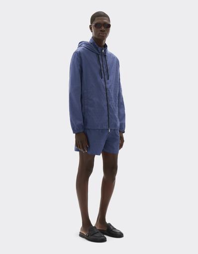 Nylon windbreaker with Prancing Horse motif