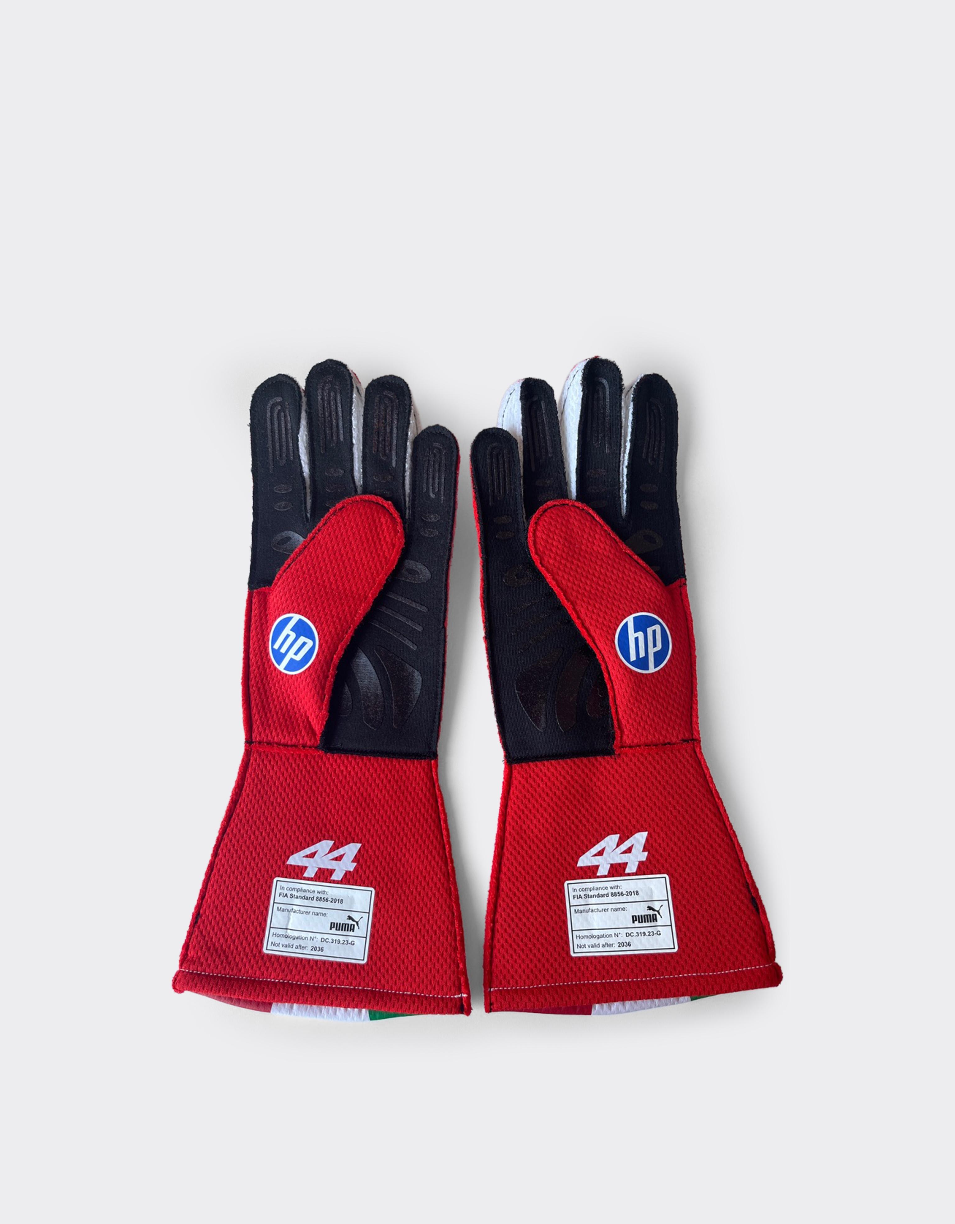 Replica Hamilton Ferrari racing gloves for the 2026 Monza Grand Prix