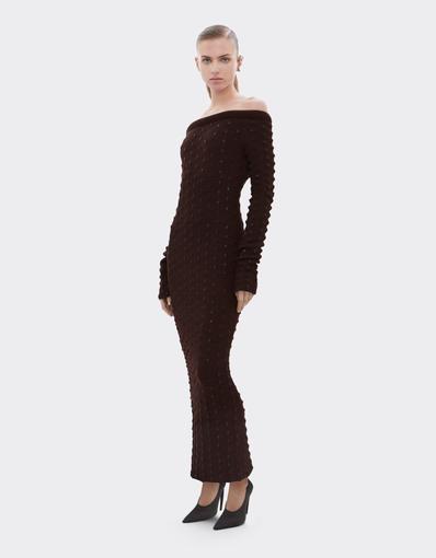 Long Wool and Cotton Dress