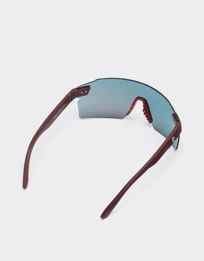 Scuderia Ferrari 0FZ6024 sunglasses in injected material with dark grey mirrored red/yellow lens.