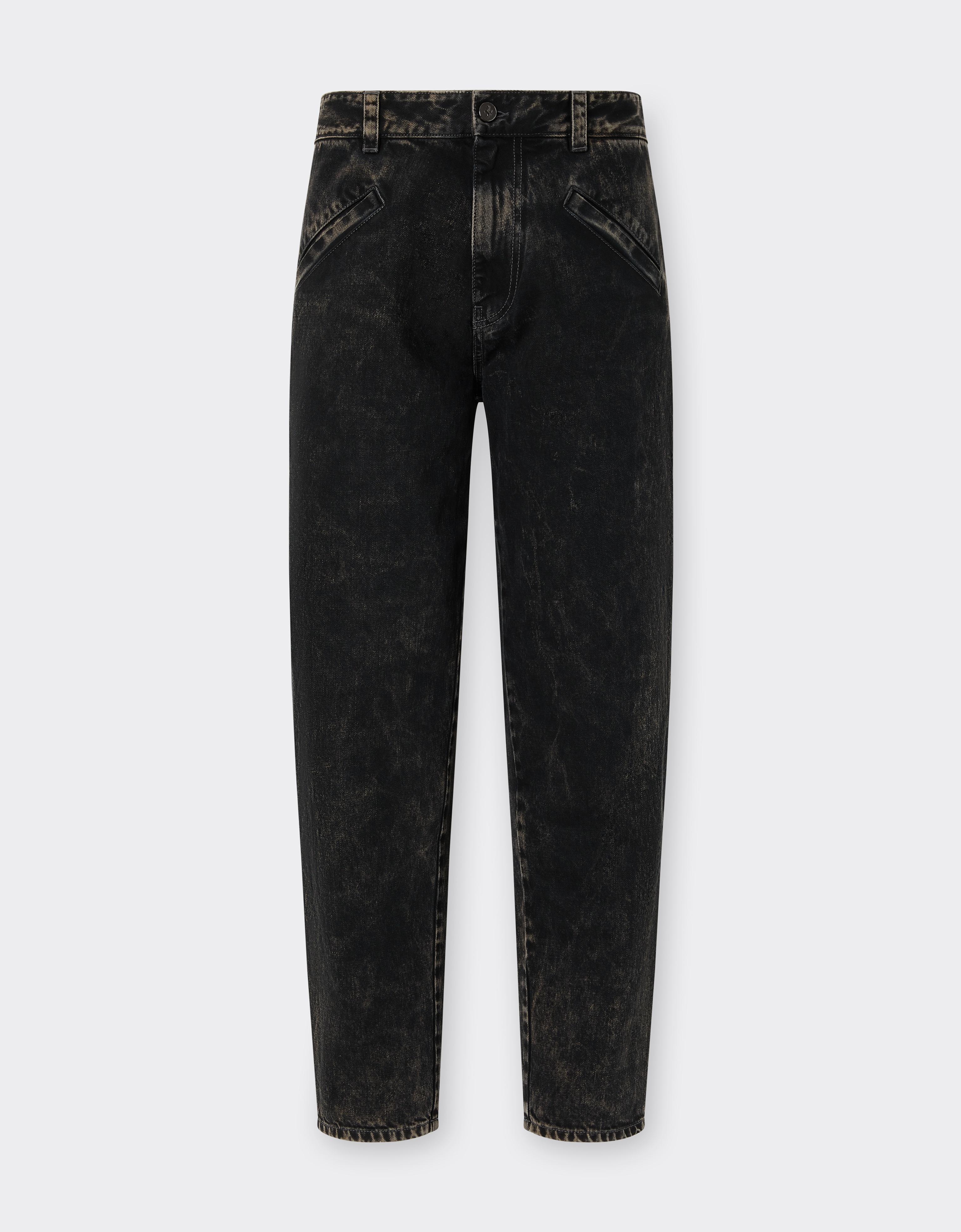 Reconditioned by Ferrari denim trousers for the 2026 Silverstone Grand Prix