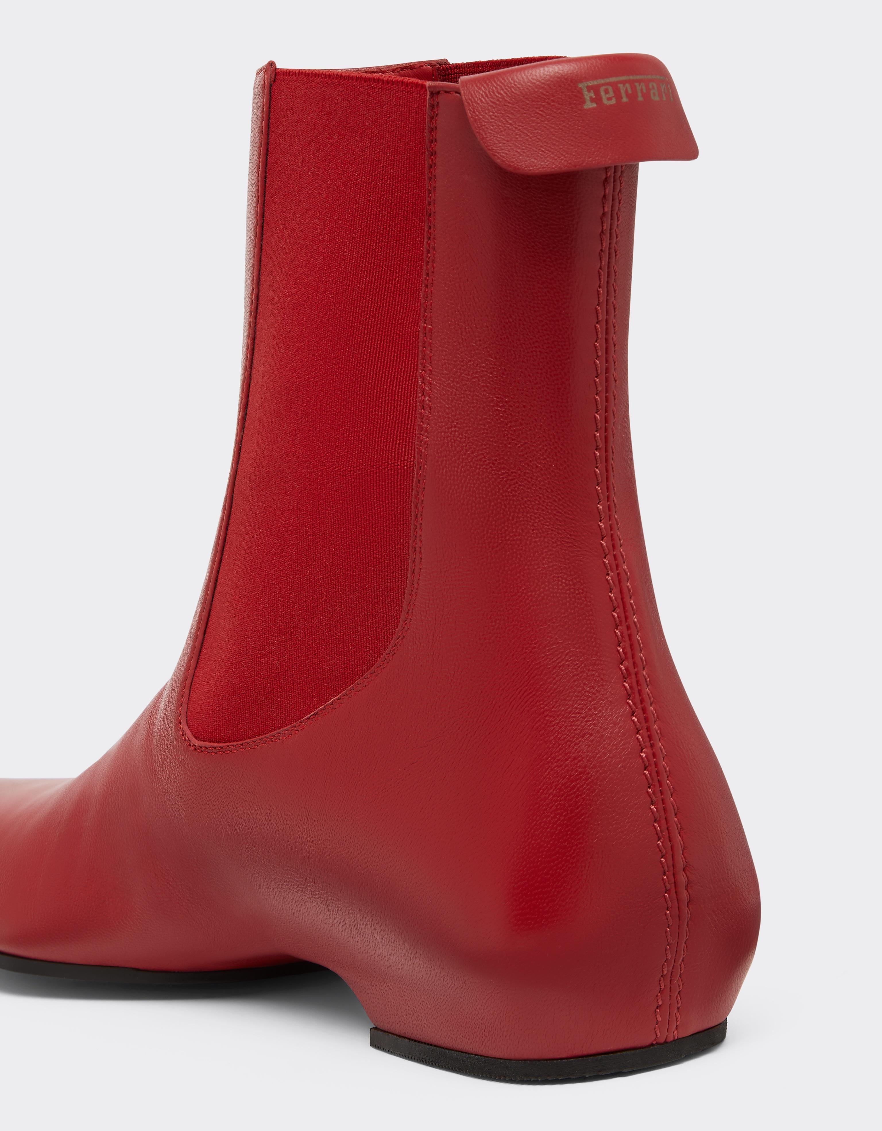 Leather Chelsea boots with patches