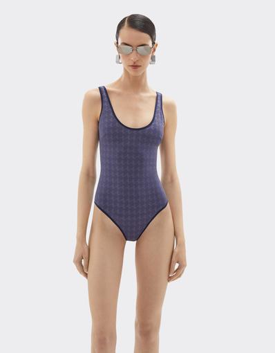 One-piece swimsuit with Prancing Horse motif