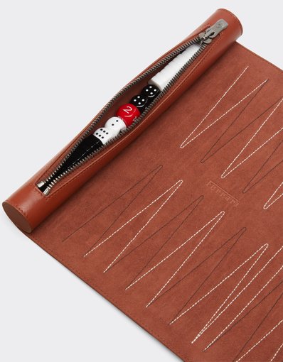 Set de backgammon en cuir