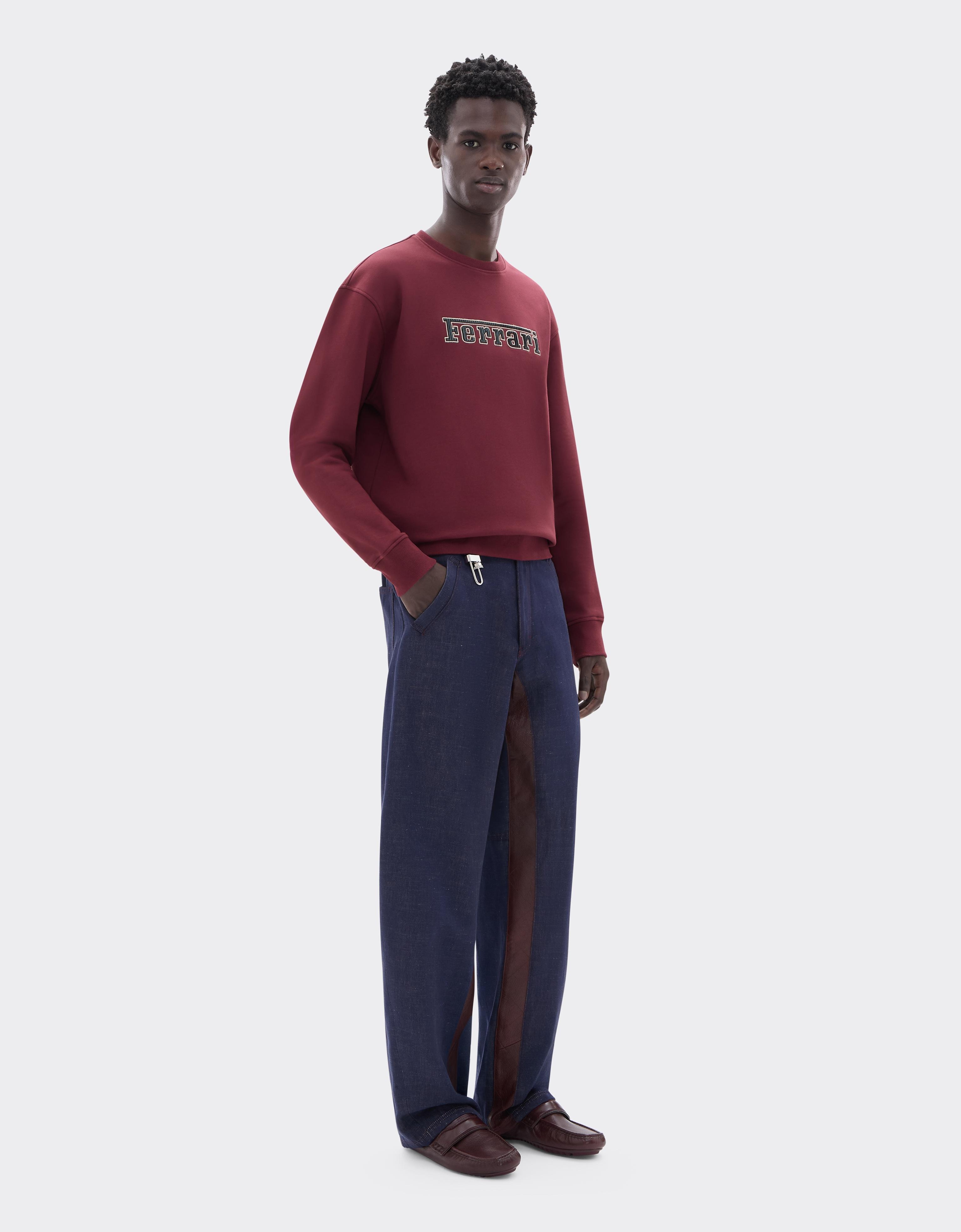 Crewneck Sweatshirt with Ferrari Patch