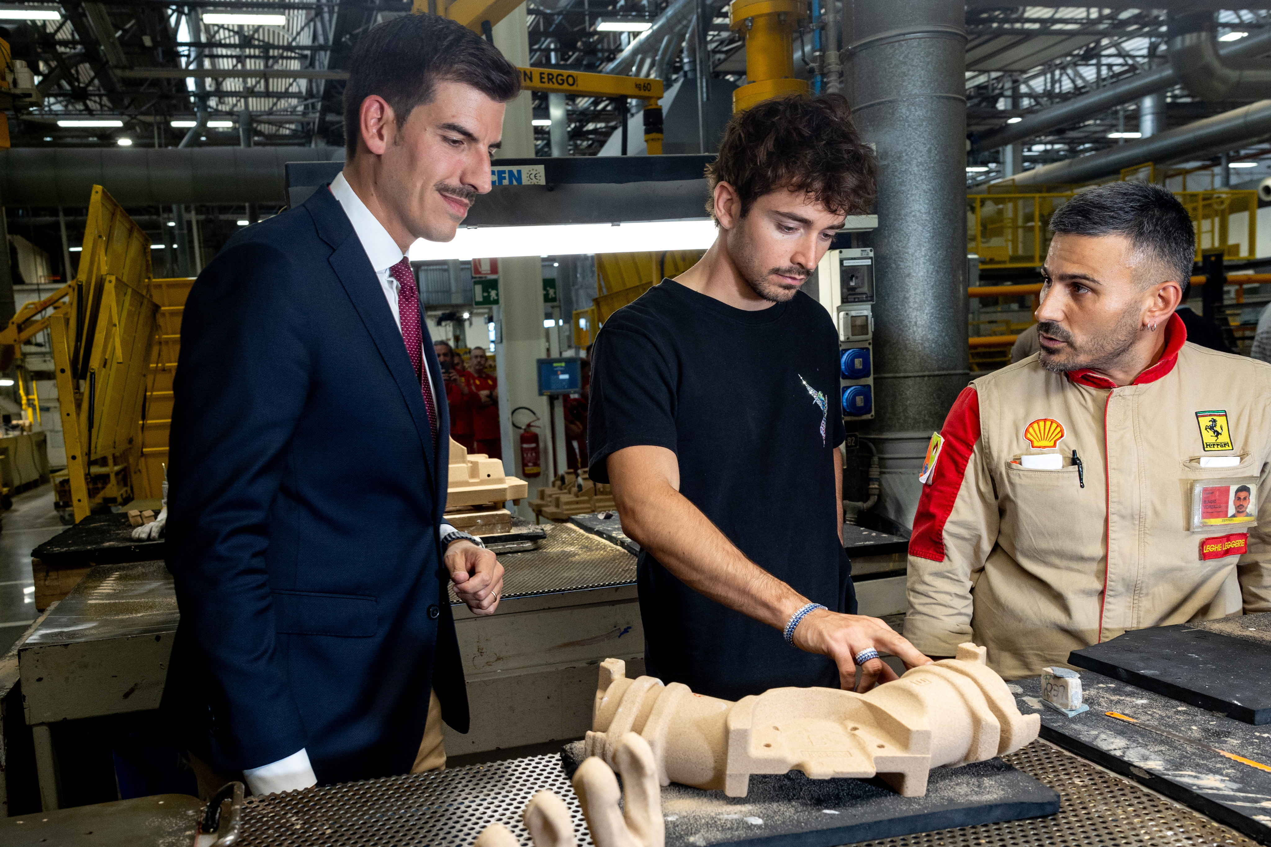 Charles Leclerc visits Ferrari factory to celebrate Monaco win